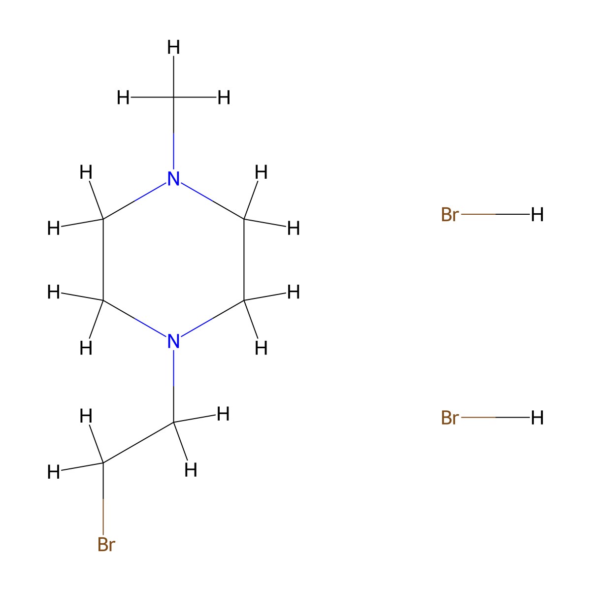 1-(2-Bromoethyl)-4-methylpiperazine dihydrobromide molecular structure, CAS 5845-28-3