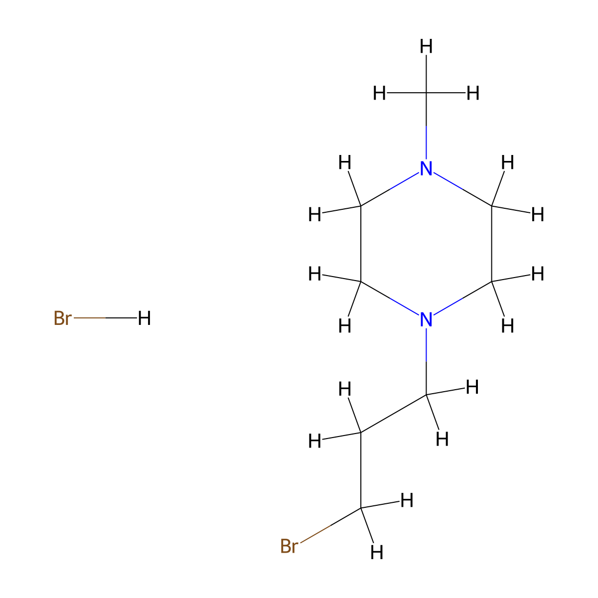 1-(3-Bromopropyl)-4-methylpiperazine hydrobromide molecular structure, CAS 5845-29-4