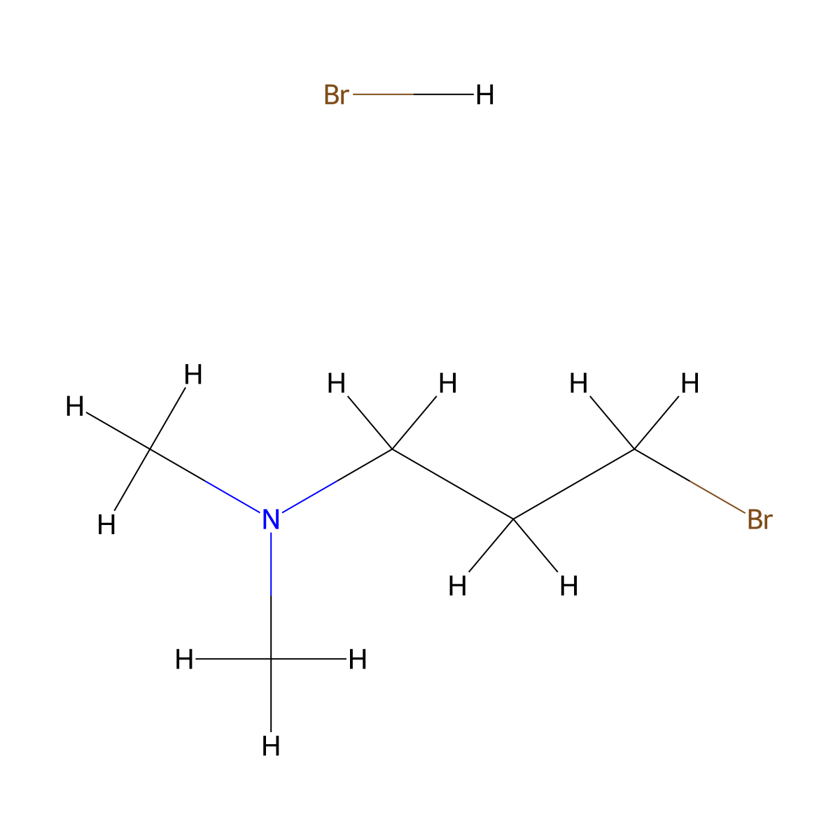 (3-Bromopropyl)dimethylamine hydrobromide molecular structure, CAS 5845-30-7