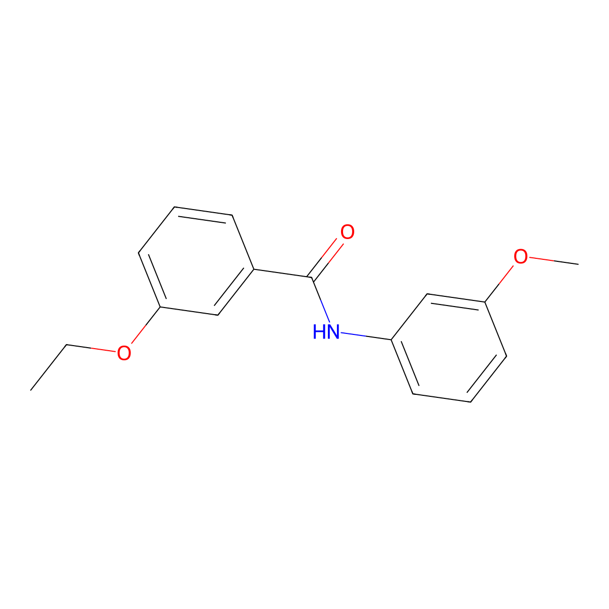 3-ethoxy-N-(3-methoxyphenyl)benzamide molecular structure, CAS 5845-39-6