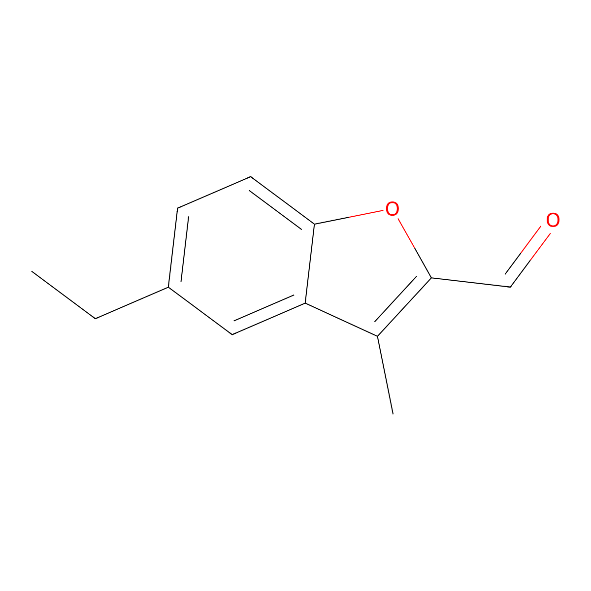 5-Ethyl-3-methylbenzofuran-2-carbaldehyde molecular structure, CAS 58455-61-1