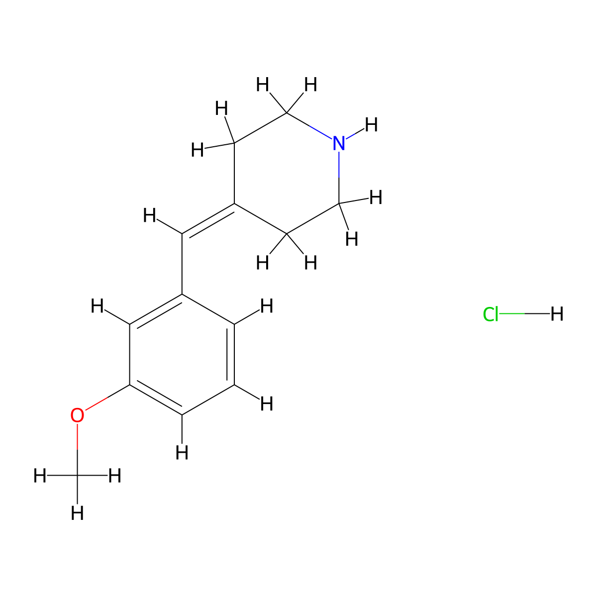 4-[(3-Methoxyphenyl)methylidene]piperidine hydrochloride molecular structure, CAS 584555-69-1