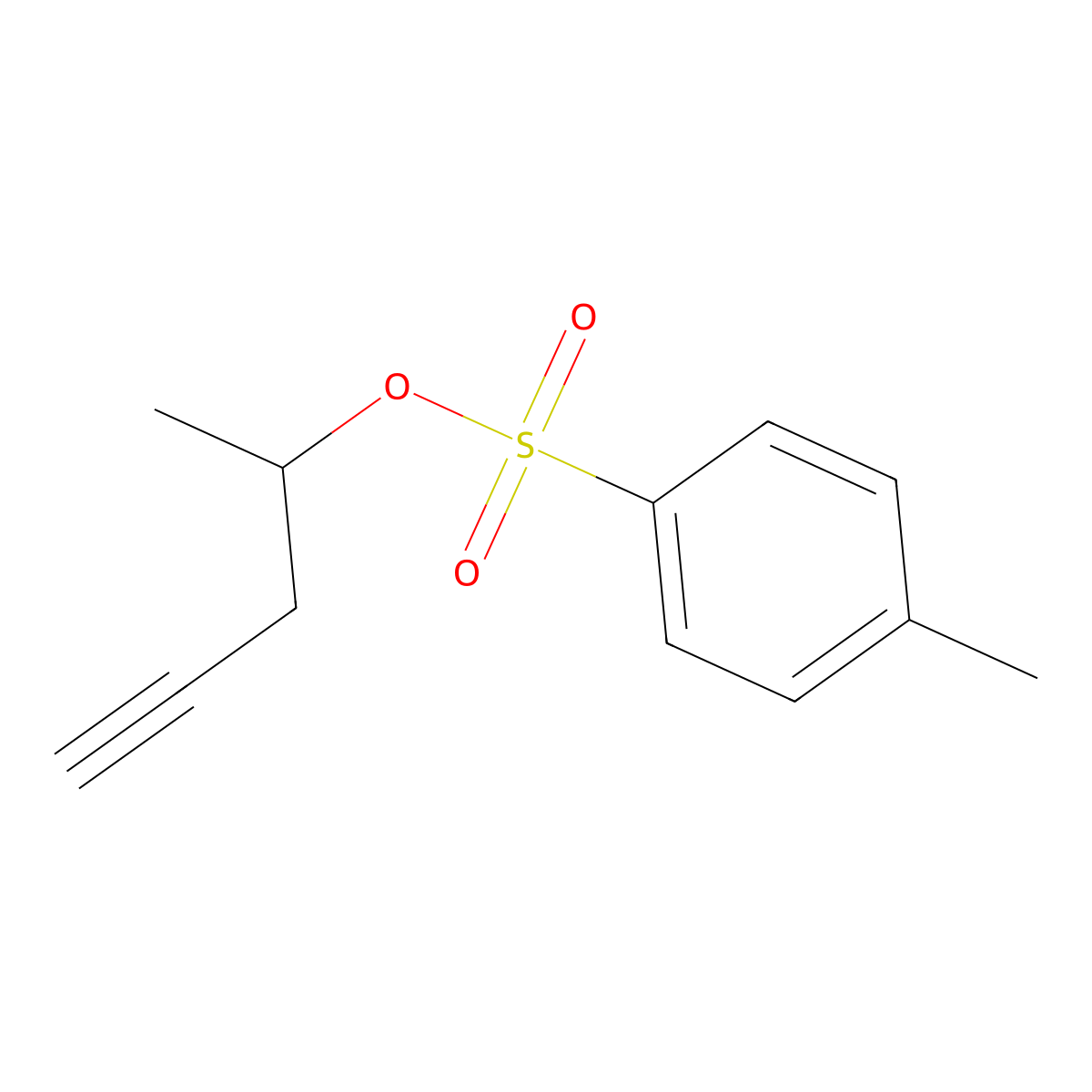 Pent-4-yn-2-yl 4-methylbenzenesulfonate molecular structure, CAS 58456-48-7
