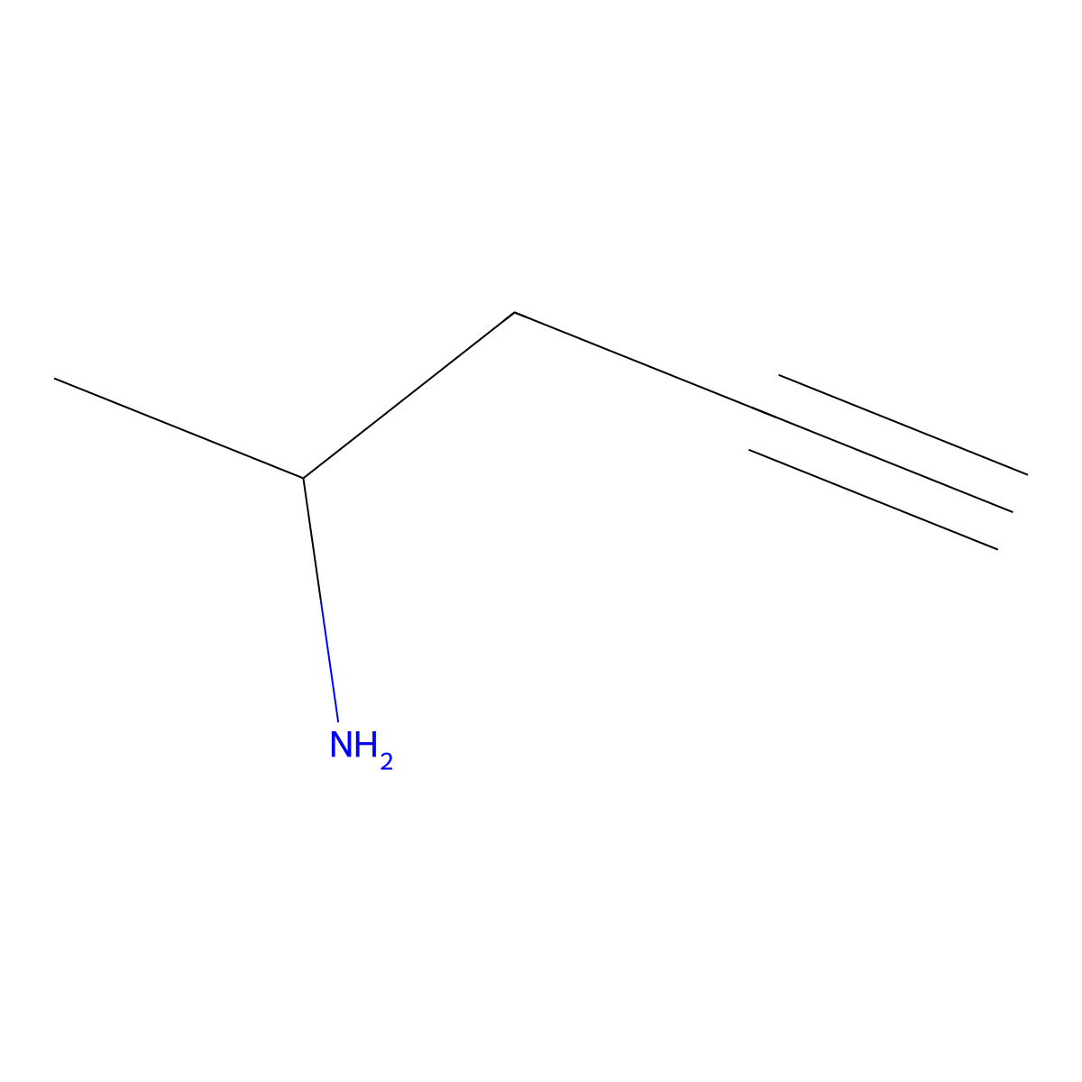Pent-4-yn-2-amine molecular structure, CAS 58456-49-8