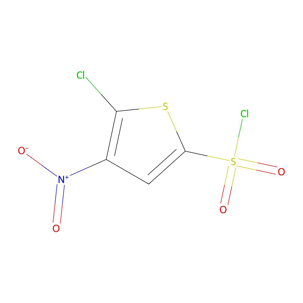 5-Chloro-4-nitrothiophene-2-sulfonyl chloride molecular structure, CAS 58457-24-2
