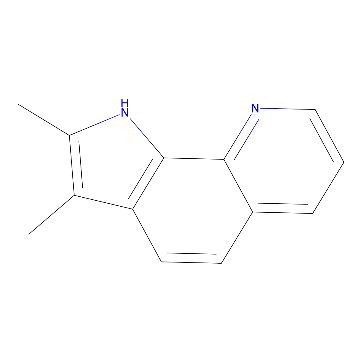 2,3-Dimethyl-1H-pyrrolo[3,2-h]quinoline molecular structure, CAS 58457-42-4