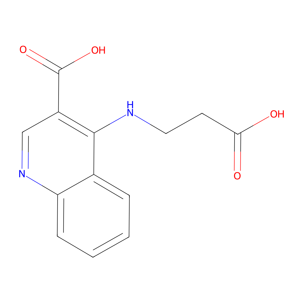 4-[(2-Carboxyethyl)amino]-3-quinolinecarboxylic acid molecular structure, CAS 58457-75-3