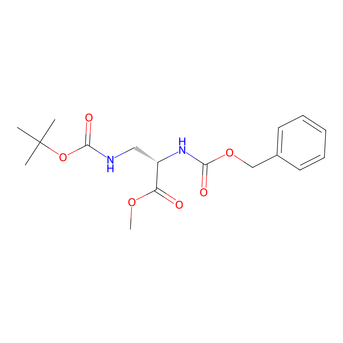 (S)-Methyl 2-N-Cbz-3-N-Boc-propanoate molecular structure, CAS 58457-98-0