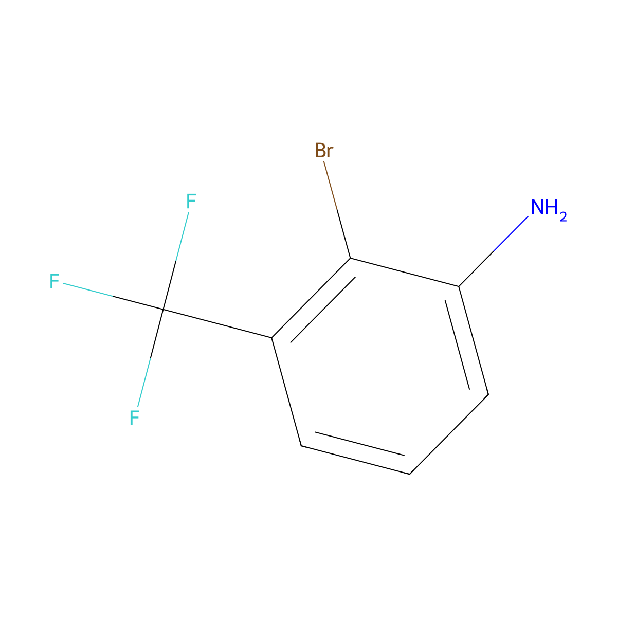 2-Bromo-3-(trifluoromethyl)aniline molecular structure, CAS 58458-10-9