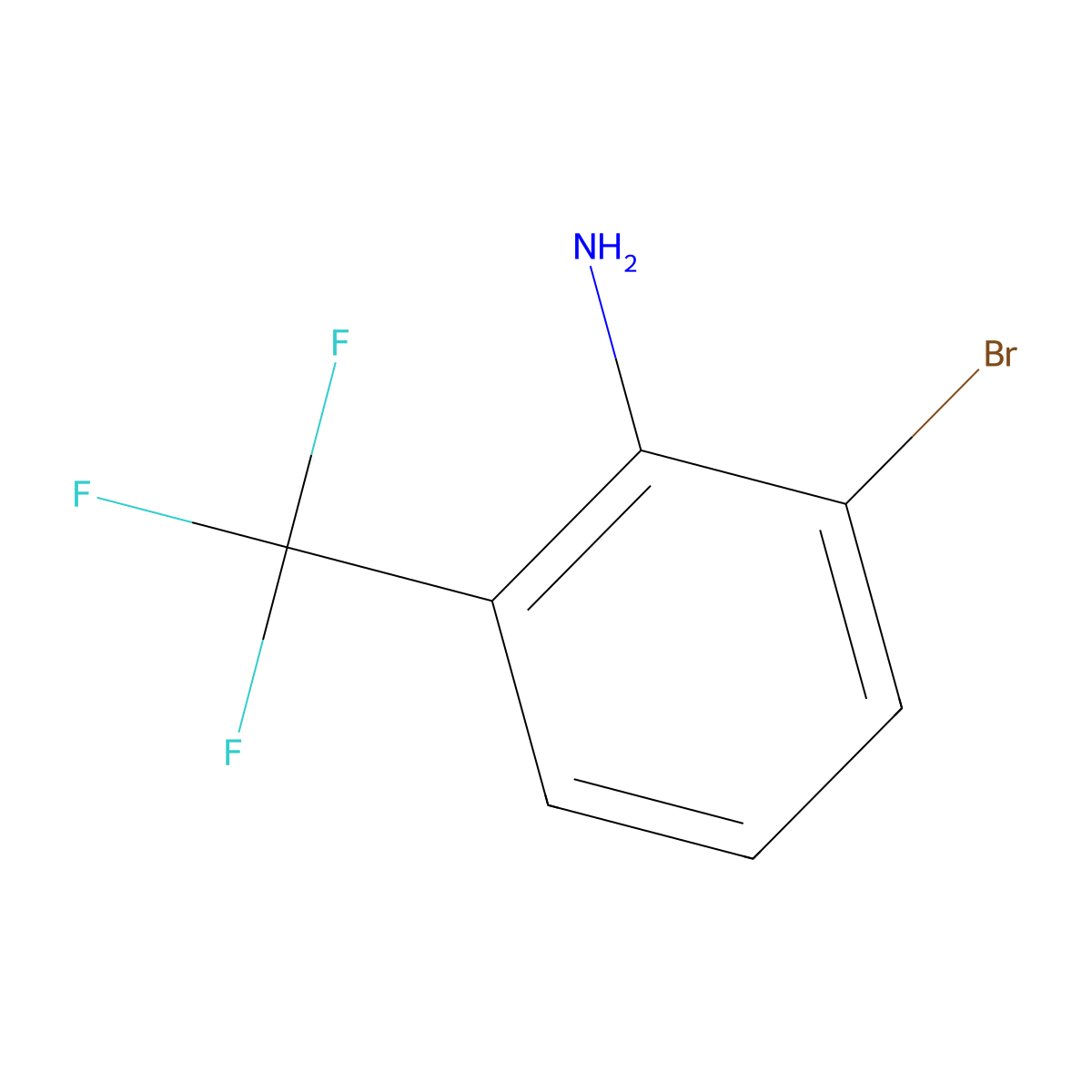 2-Bromo-6-(trifluoromethyl)aniline molecular structure, CAS 58458-13-2