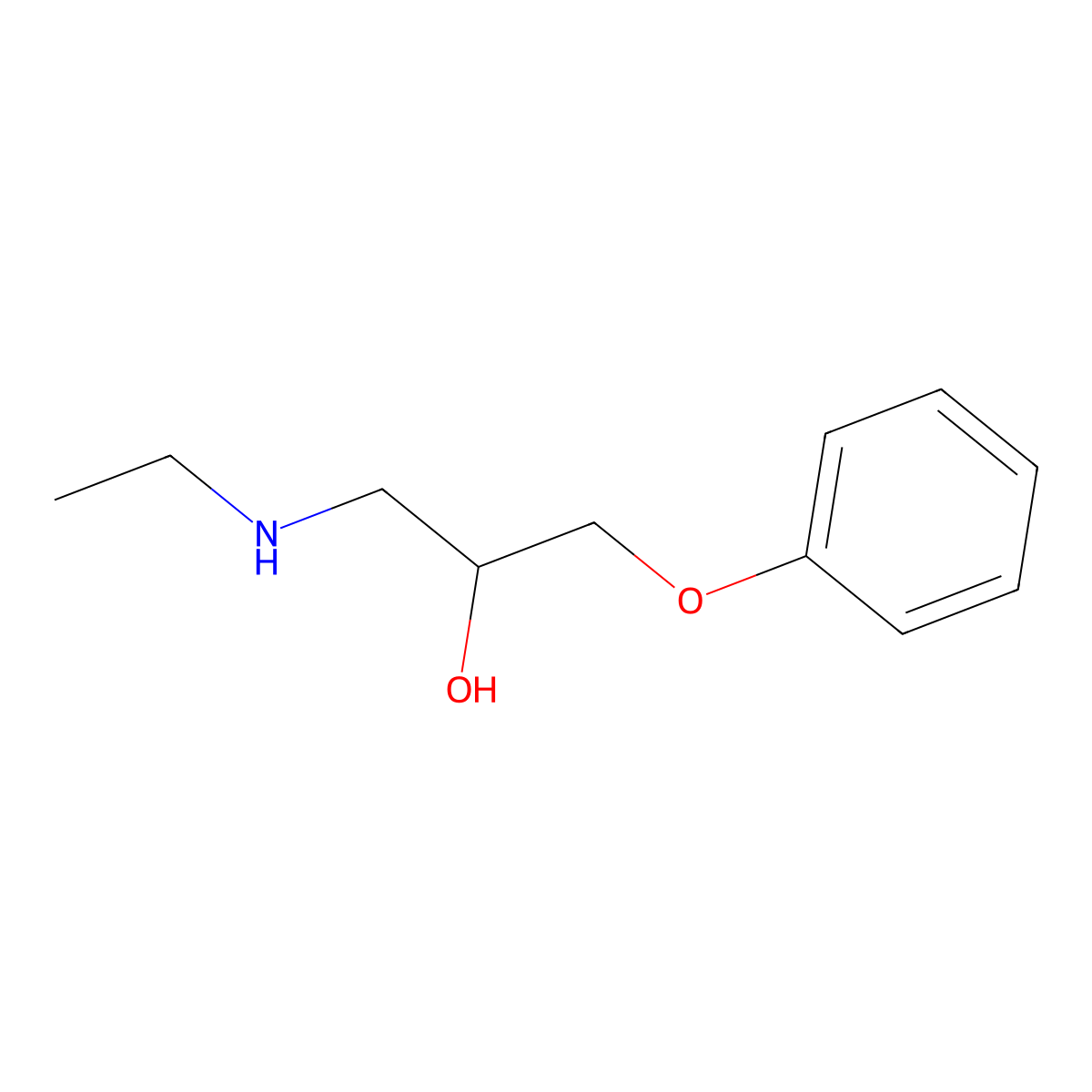 1-(Ethylamino)-3-phenoxypropan-2-ol molecular structure, CAS 58461-93-1