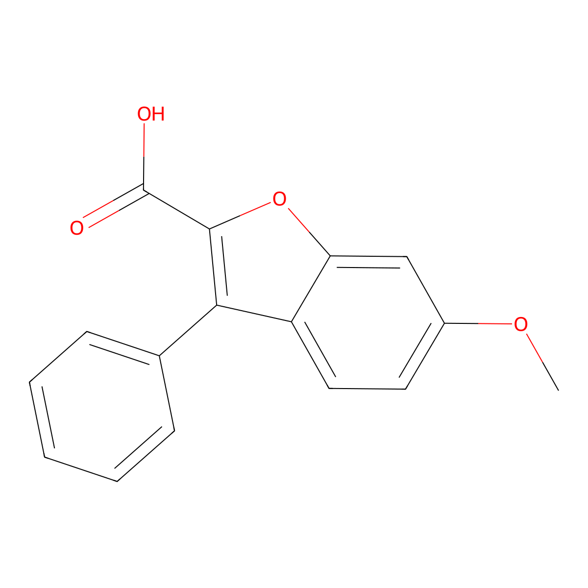 6-Methoxy-3-phenyl-1-benzofuran-2-carboxylic acid molecular structure, CAS 58468-43-2