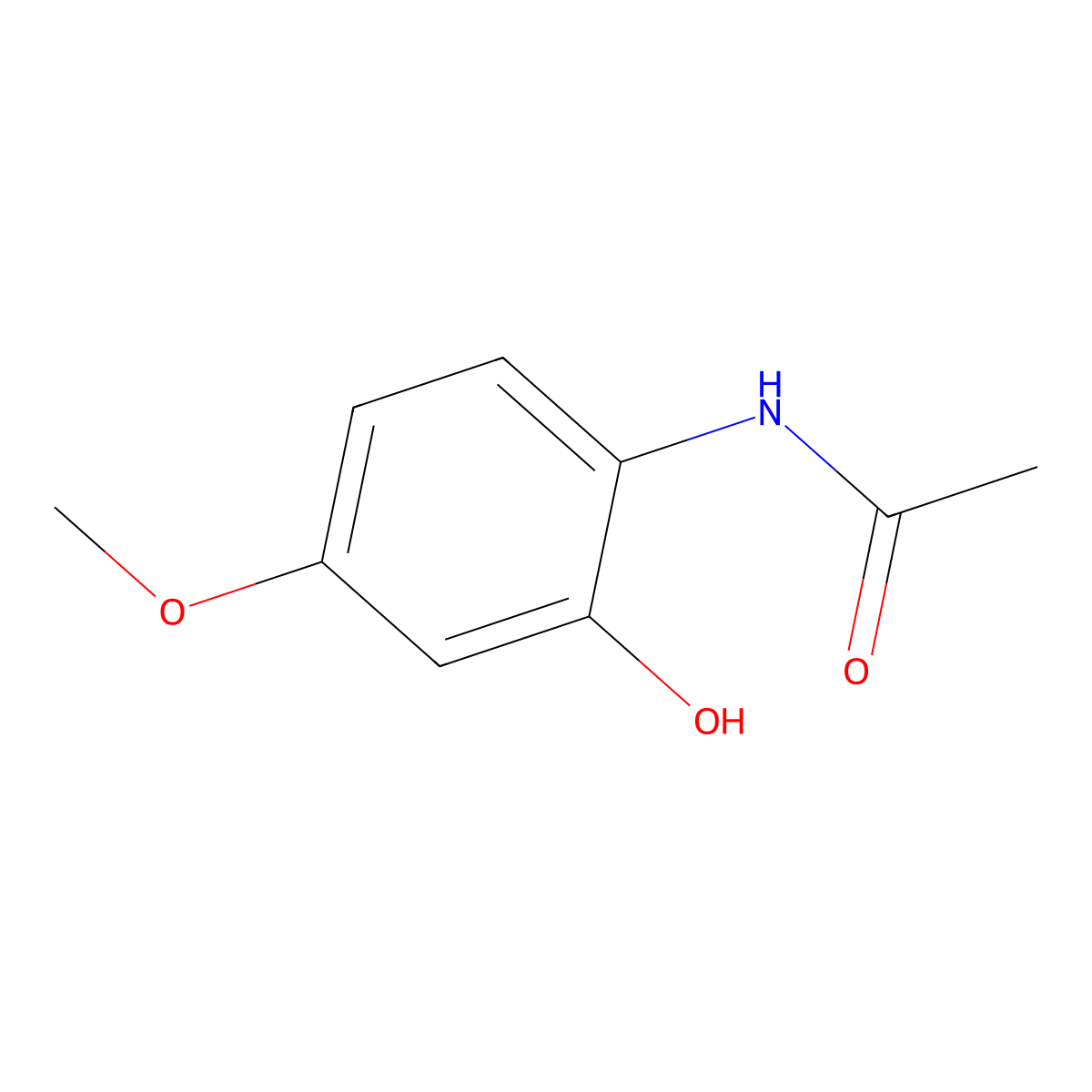 2'-Hydroxy-4'-methoxyacetanilide molecular structure, CAS 58469-06-0