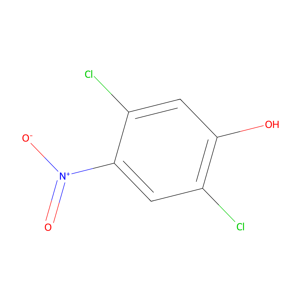 2,5-Dichloro-4-nitrophenol molecular structure, CAS 5847-57-4