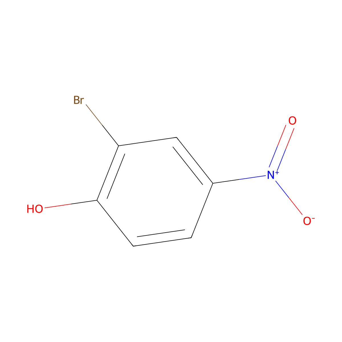 2-Bromo-4-nitrophenol molecular structure, CAS 5847-59-6