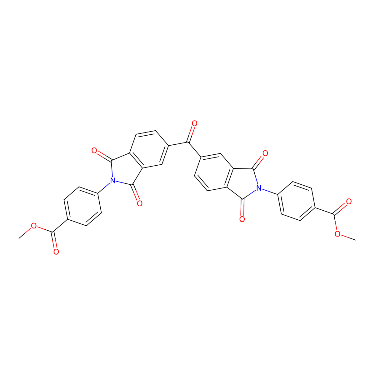 Dimethyl 4,4'-{carbonylbis[(1,3-dioxo-1,3-dihydro-2H-isoindole-5,2-diyl)]}dibenzoate molecular structure, CAS 5847-96-1