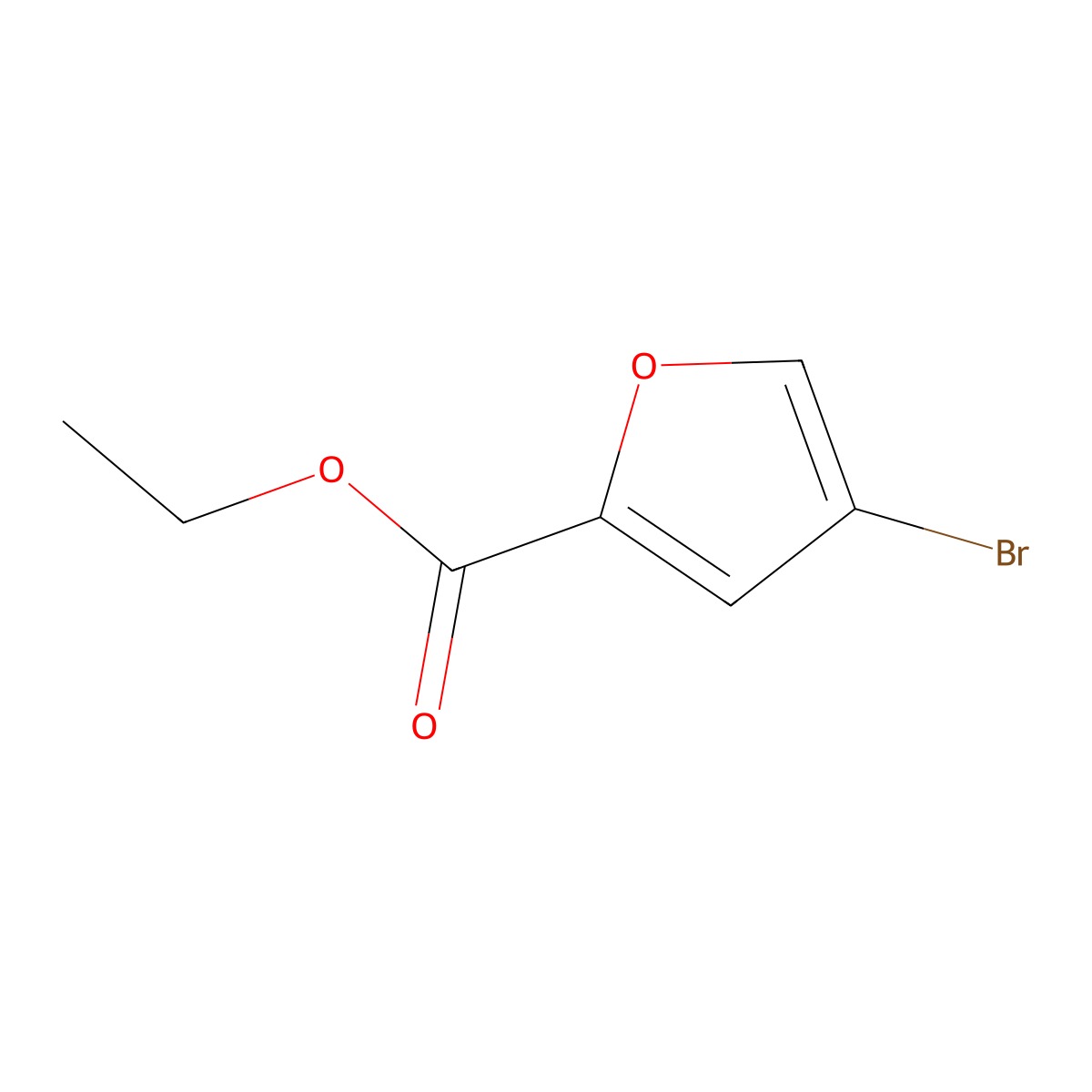 Ethyl 4-bromofuran-2-carboxylate molecular structure, CAS 58471-32-2