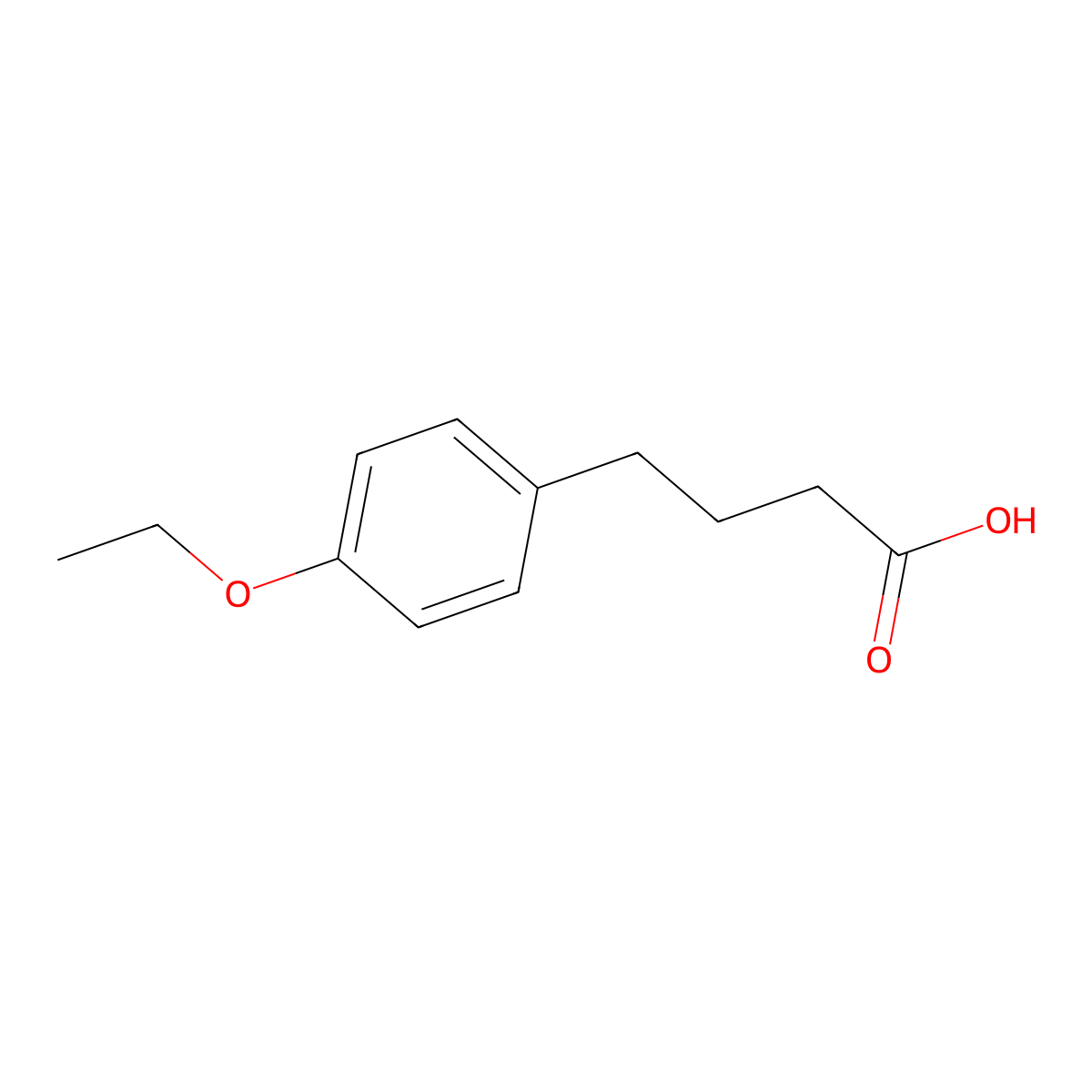 4-(4-Ethoxyphenyl)butanoic acid molecular structure, CAS 58472-30-3