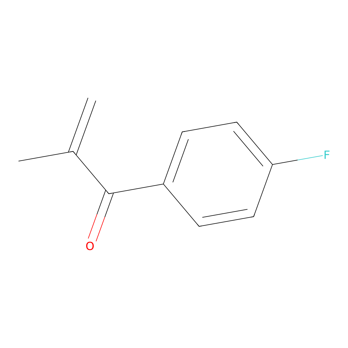 1-(4-Fluorophenyl)-2-methylprop-2-en-1-one molecular structure, CAS 58472-45-0