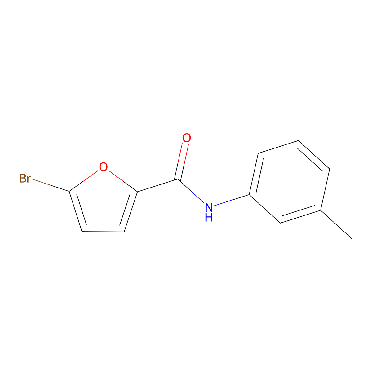 5-Bromo-N-(m-tolyl)furan-2-carboxamide molecular structure, CAS 58472-52-9