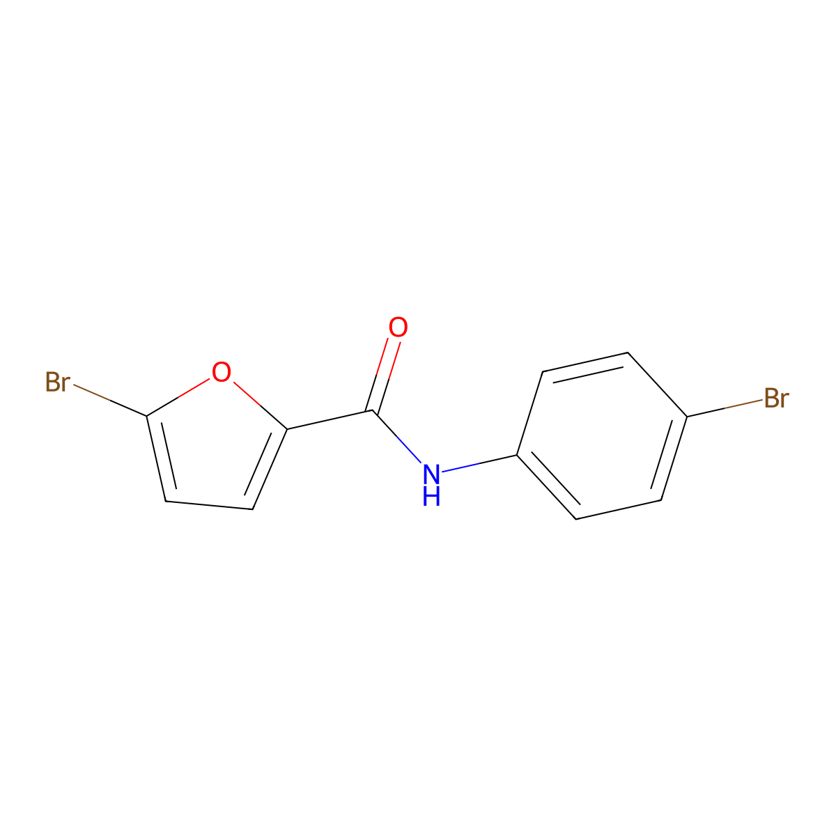 5-bromo-N-(4-bromophenyl)furan-2-carboxamide molecular structure, CAS 58472-54-1