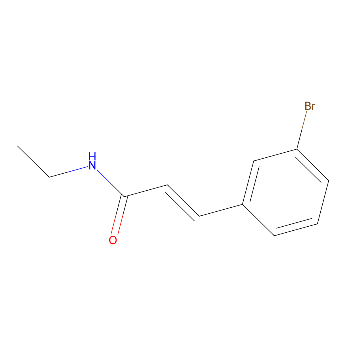 (2E)-3-(3-Bromophenyl)-N-ethyl-2-propenamide molecular structure, CAS 58473-74-8