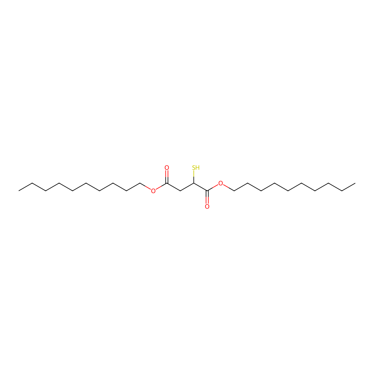 Didecyl mercaptosuccinate molecular structure, CAS 58473-83-9