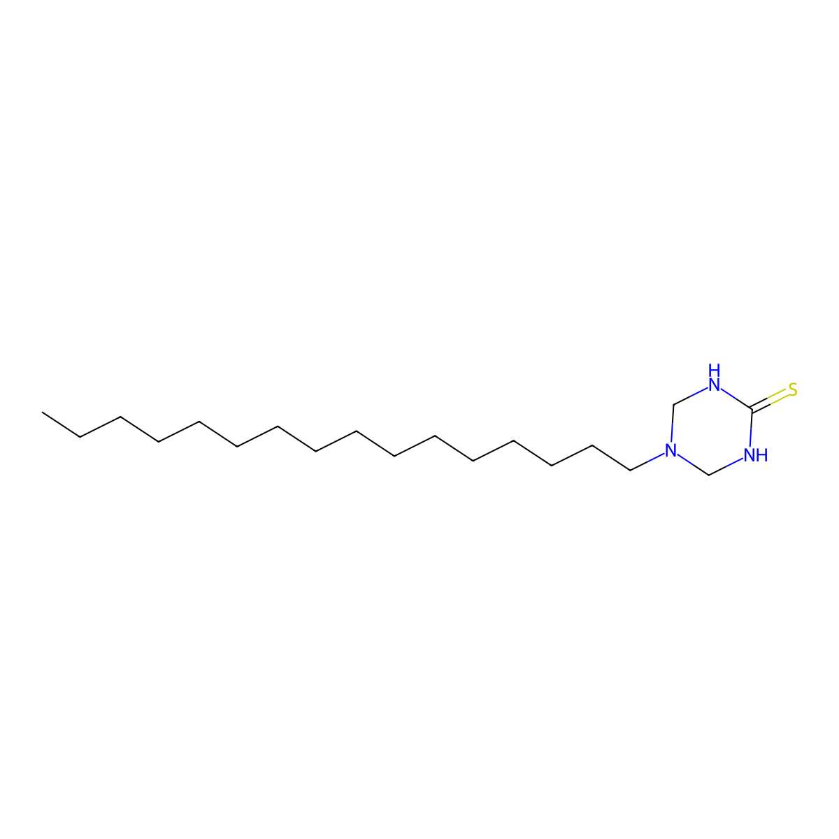 5-Hexadecyl-1,3,5-triazinane-2-thione molecular structure, CAS 58473-98-6