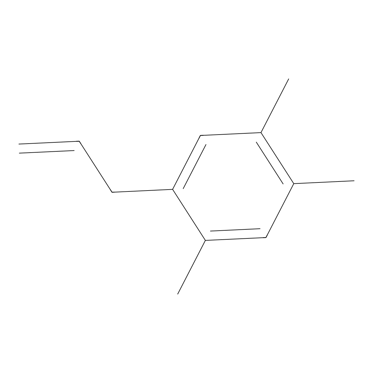 3-(2,4,5-Trimethylphenyl)-1-propene molecular structure, CAS 58474-27-4