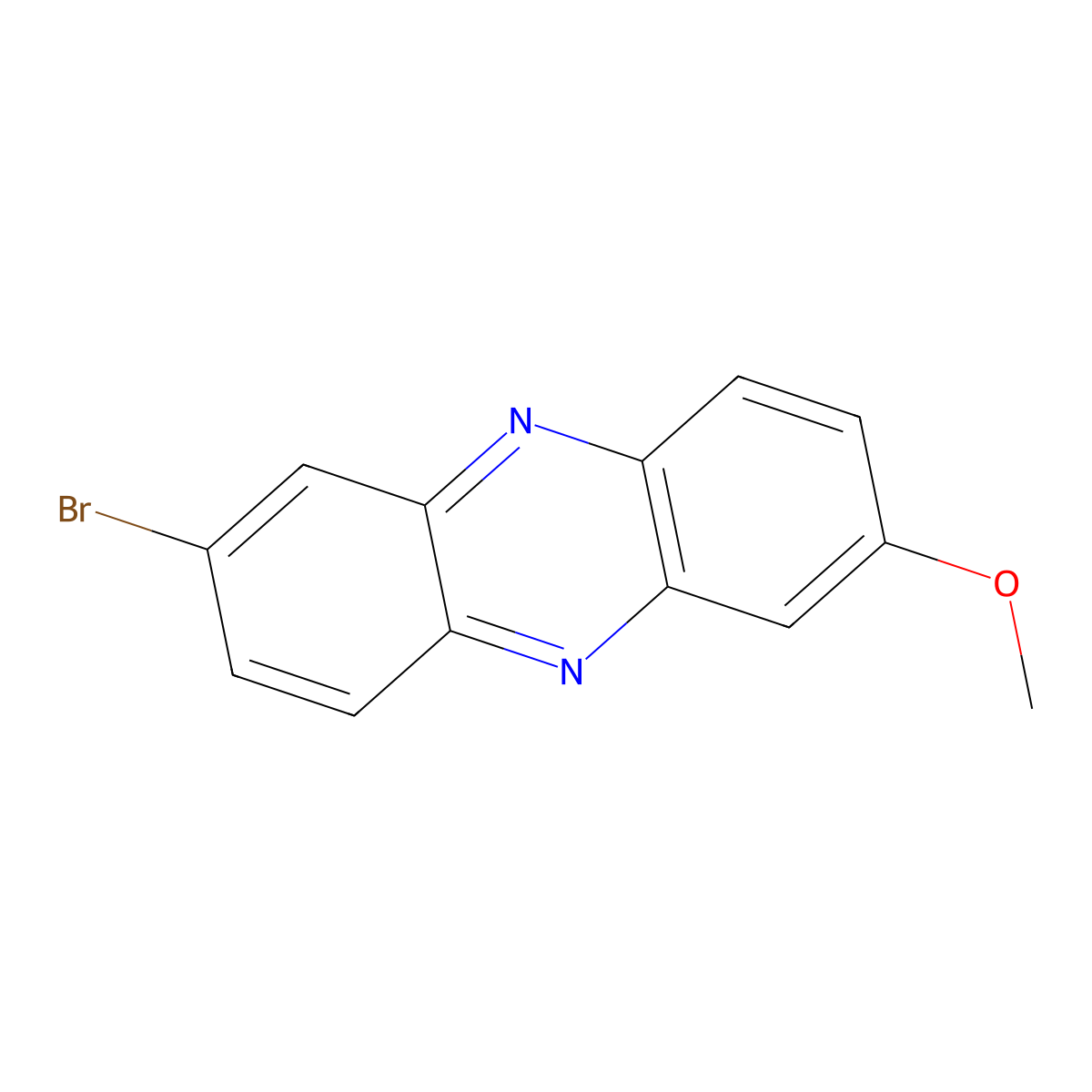 2-Bromo-7-methoxyphenazine molecular structure, CAS 58476-71-4