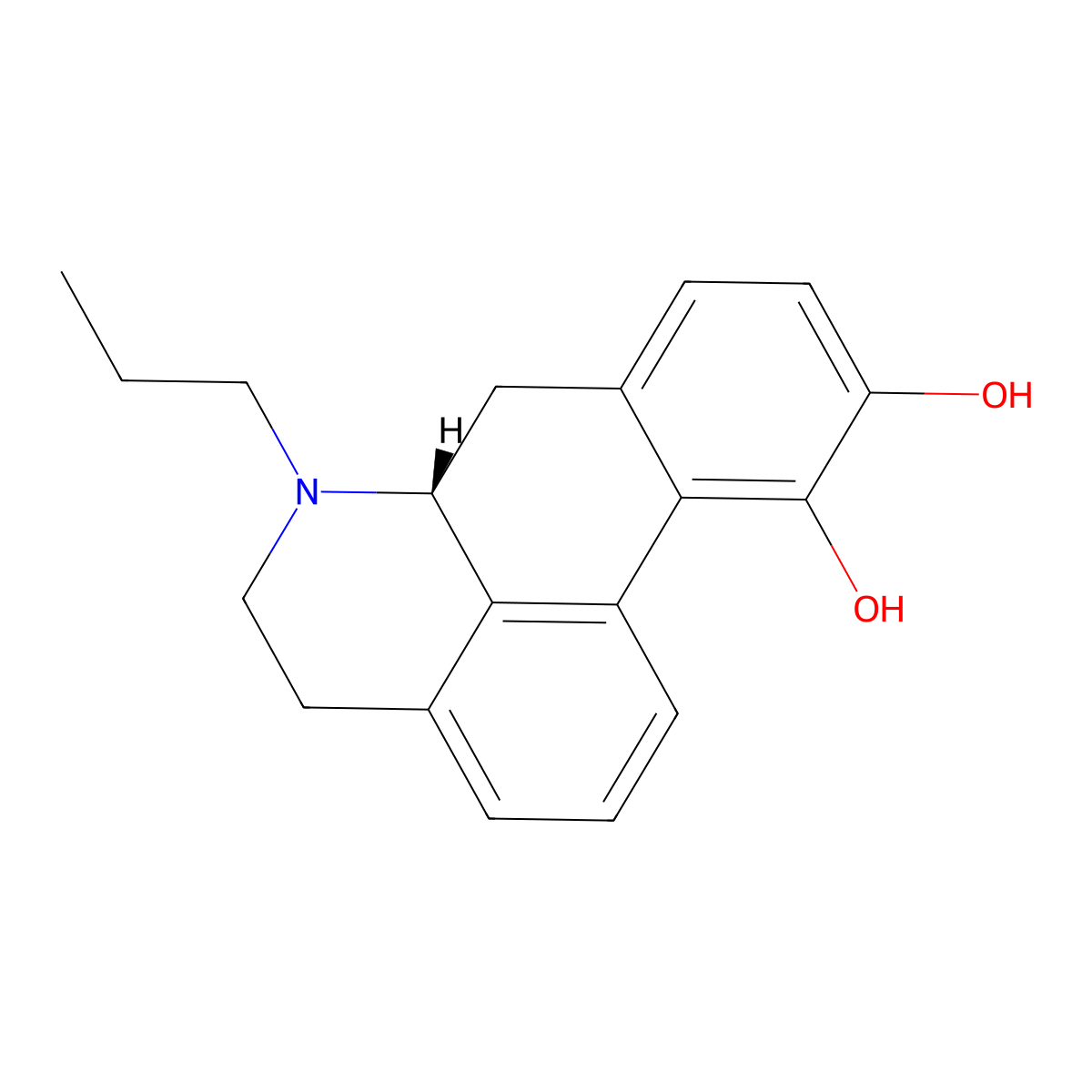 N-n-propylnorapomorphine molecular structure, CAS 58479-52-0