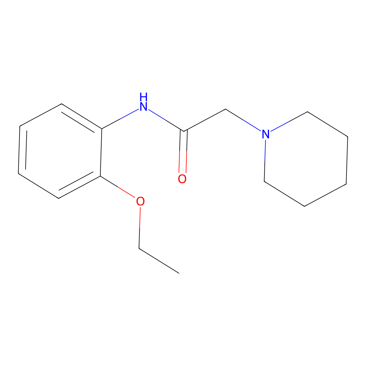 N-(2-ethoxyphenyl)-2-piperidin-1-ylacetamide molecular structure, CAS 58479-96-2
