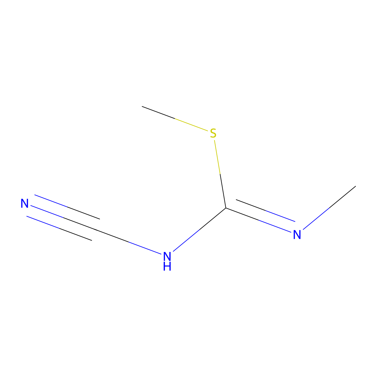 1-Cyano-2,3-dimethylisothiourea molecular structure, CAS 5848-24-8