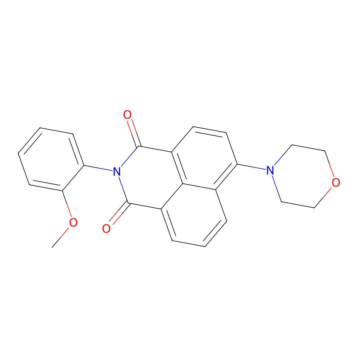 2-(2-Methoxyphenyl)-6-morpholin-4-ylbenzo[de]isoquinoline-1,3-dione molecular structure, CAS 5848-38-4