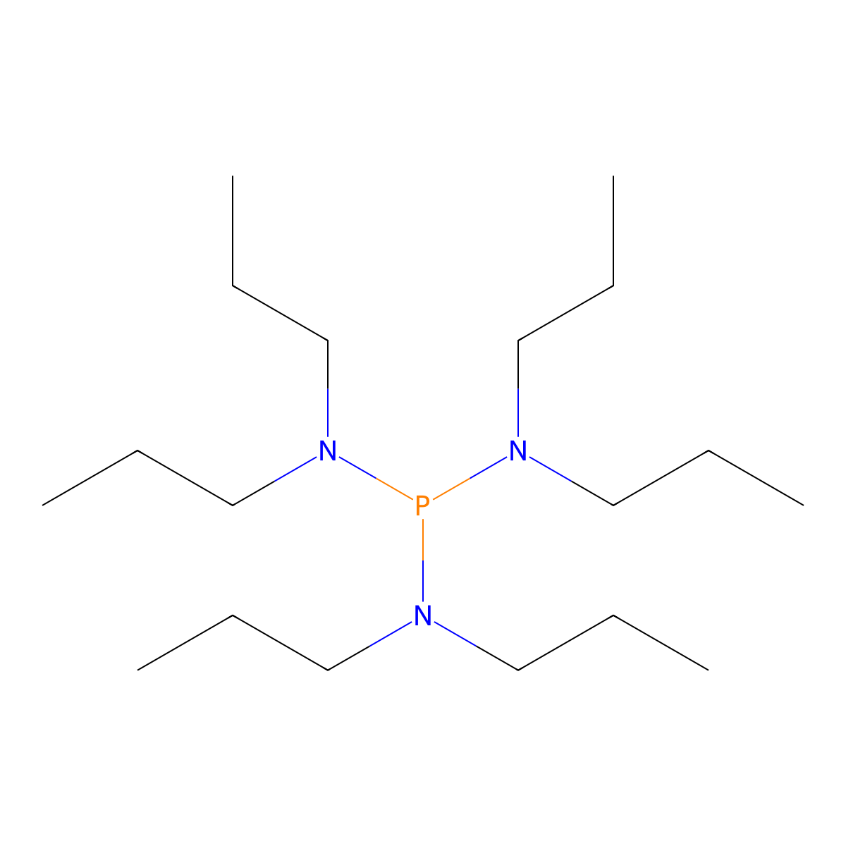 Tri(N,N-di-n-propylamino)phosphine molecular structure, CAS 5848-64-6