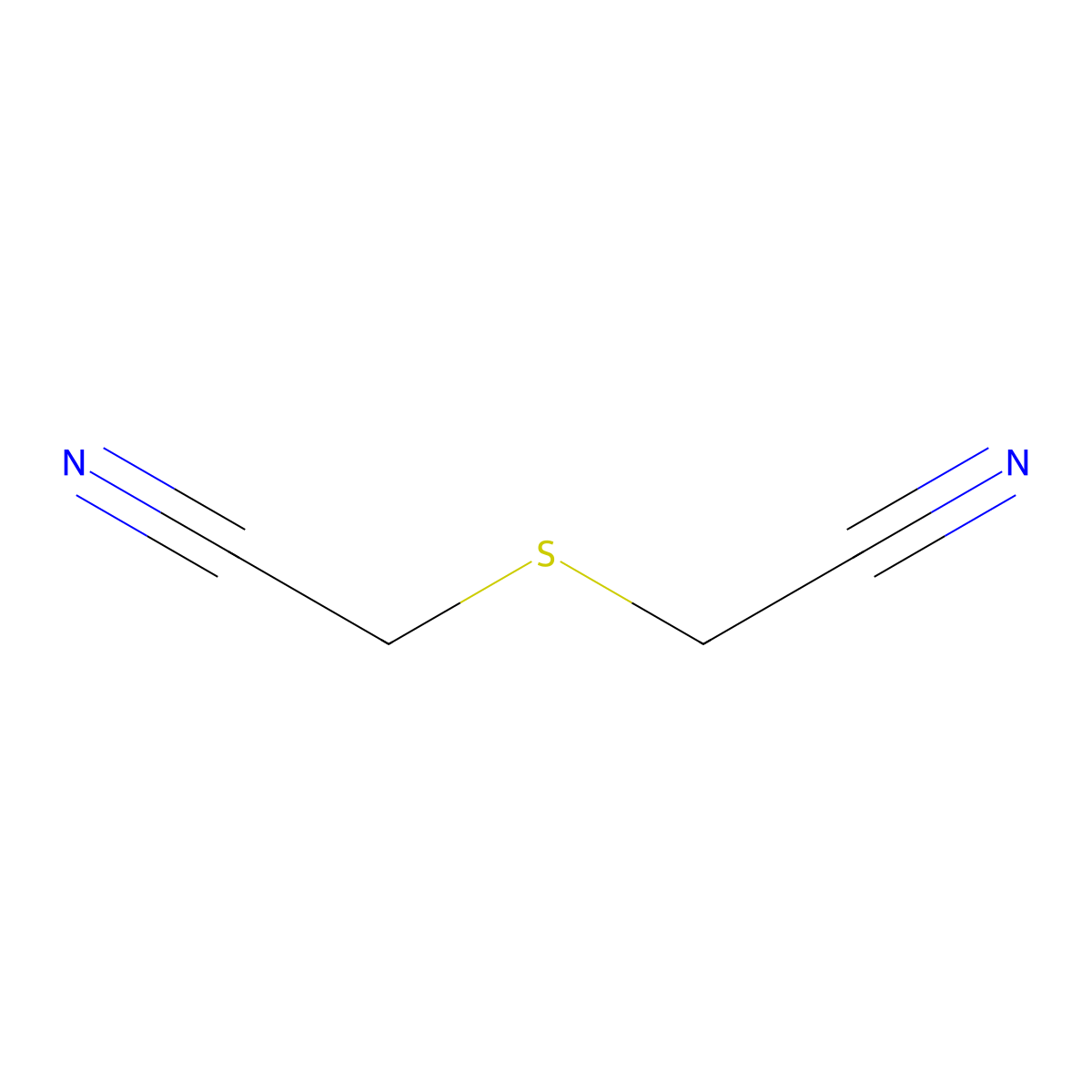 Thiodiacetonitrile molecular structure, CAS 5848-75-9