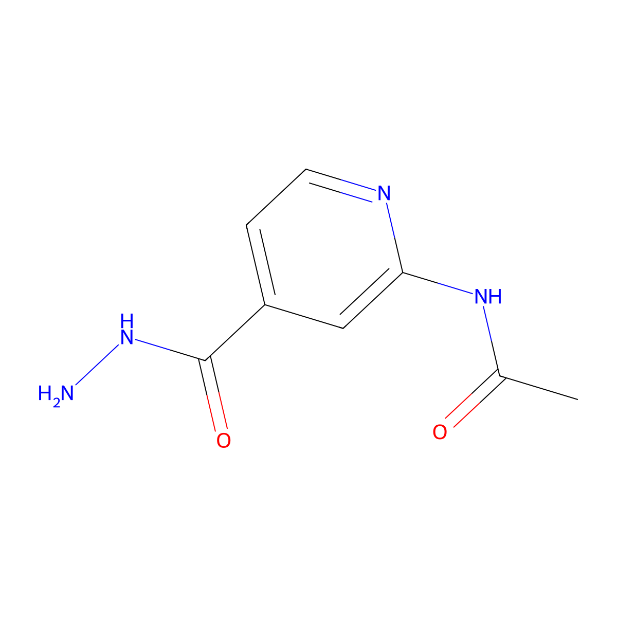 N-(4-(Hydrazinecarbonyl)pyridin-2-yl)acetamide molecular structure, CAS 58481-02-0