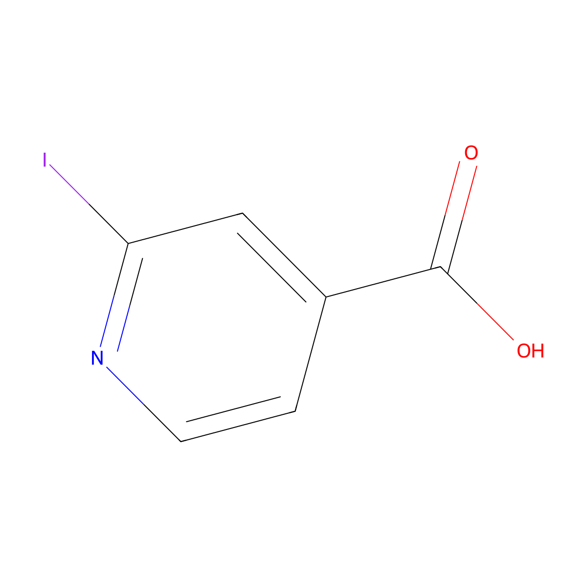 2-Iodoisonicotinic acid molecular structure, CAS 58481-10-0