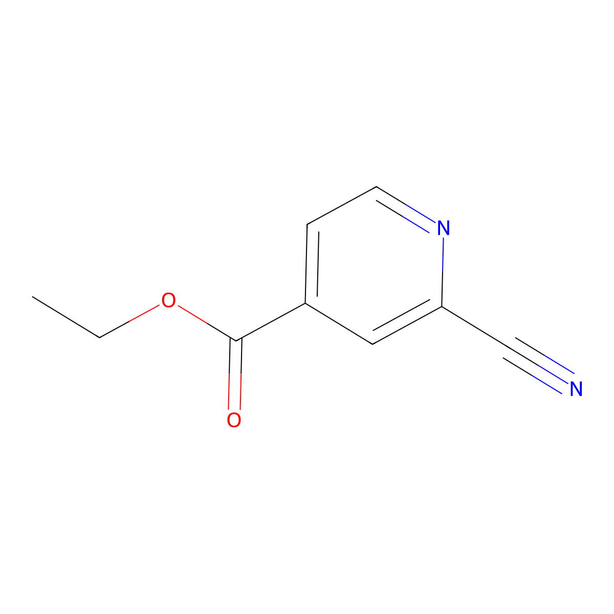 Ethyl 2-cyanoisonicotinate molecular structure, CAS 58481-14-4