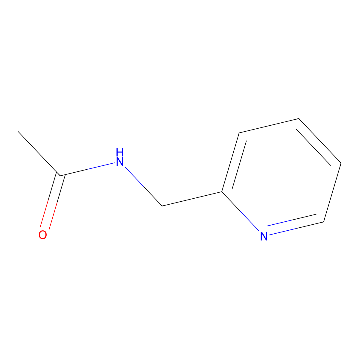 N-(pyridin-2-ylmethyl)acetamide molecular structure, CAS 58481-18-8