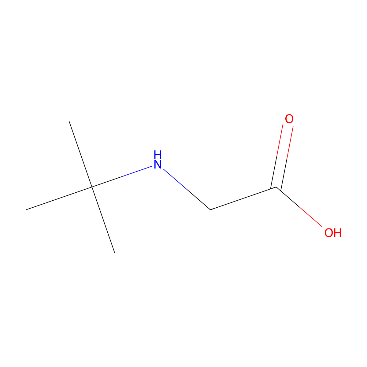 N-tert-Butylglycine molecular structure, CAS 58482-93-2