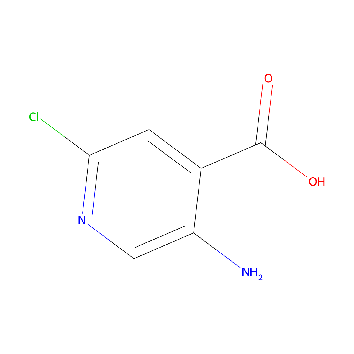 5-Amino-2-chloro-isonicotinic acid molecular structure, CAS 58483-95-7
