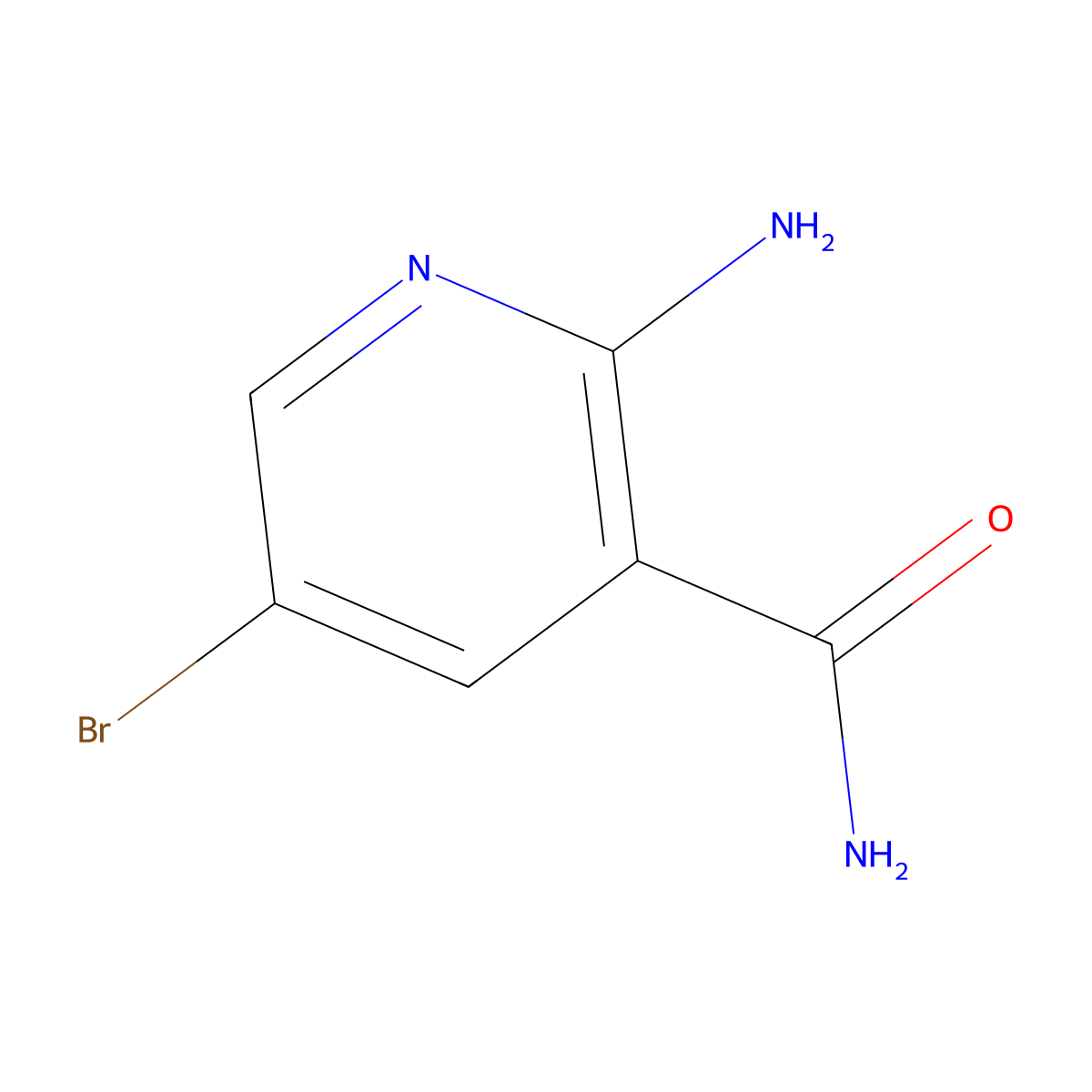 2-Amino-5-bromonicotinamide molecular structure, CAS 58483-98-0