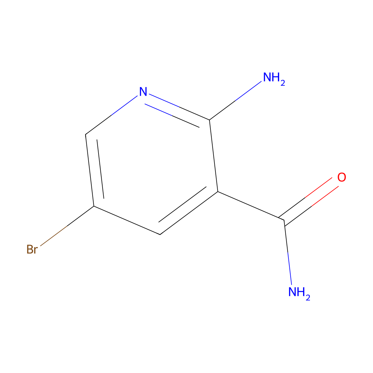 2-Amino-5-bromonicotinamide molecular structure, CAS 58483-98-0