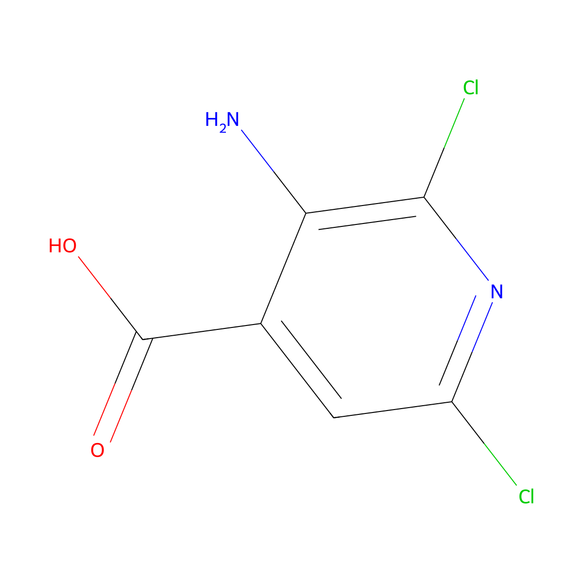 3-Amino-2,6-dichloroisonicotinic acid molecular structure, CAS 58484-01-8