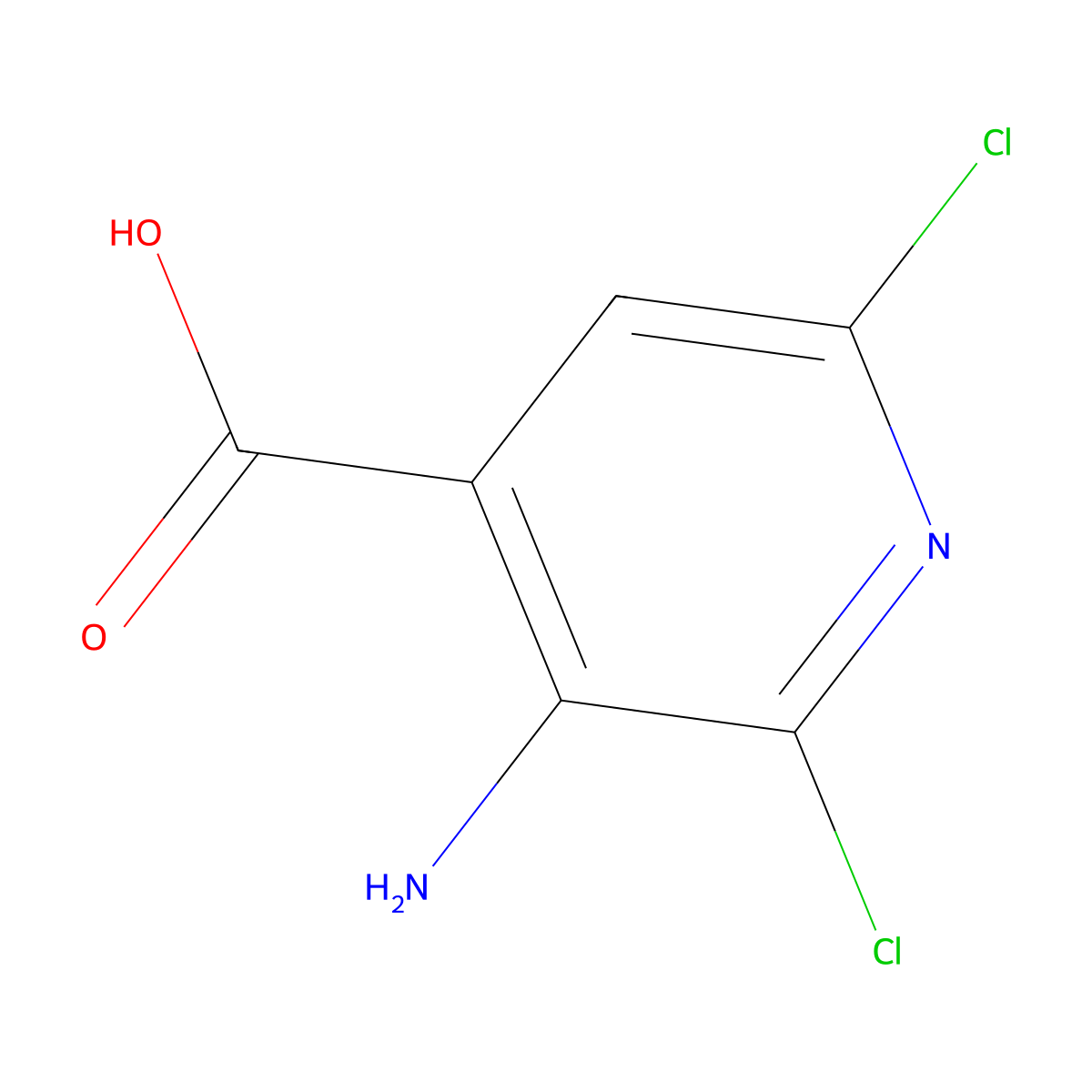 3-Amino-2,6-dichloroisonicotinic acid molecular structure, CAS 58484-01-8
