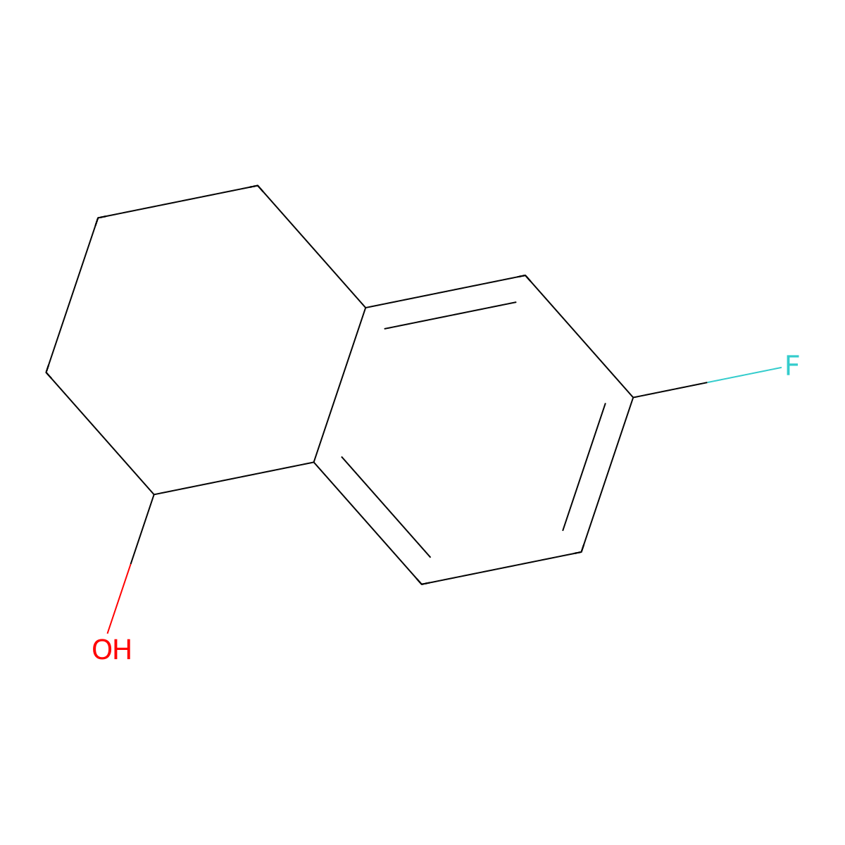6-Fluoro-1,2,3,4-tetrahydronaphthalen-1-ol molecular structure, CAS 58485-69-1