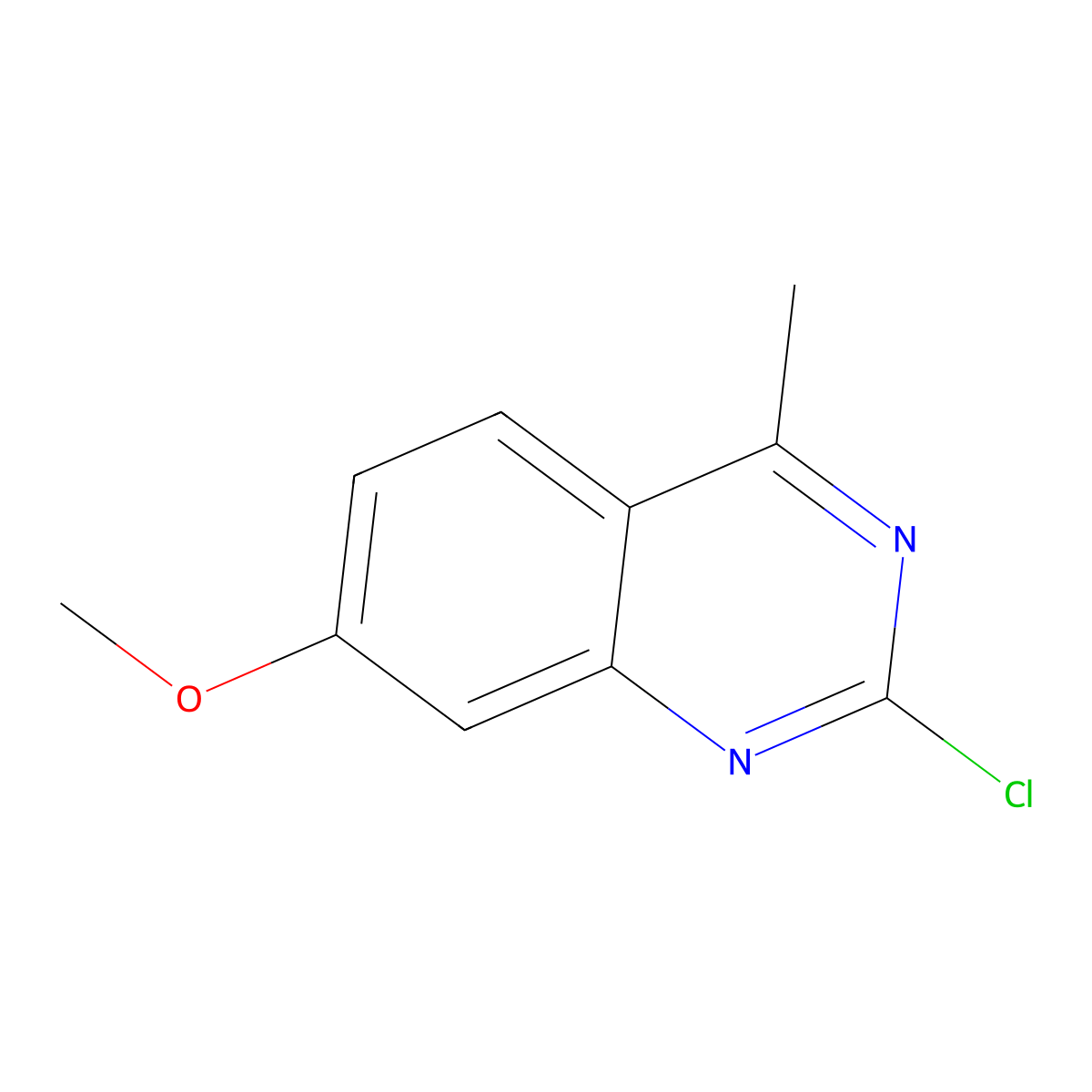 2-Chloro-7-methoxy-4-methylquinazoline molecular structure, CAS 58487-56-2