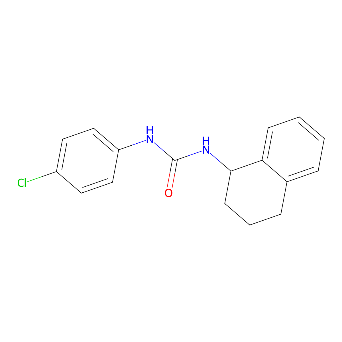 1-(4-Chlorophenyl)-3-(1,2,3,4-tetrahydronaphthalen-1-yl)urea molecular structure, CAS 58490-01-0