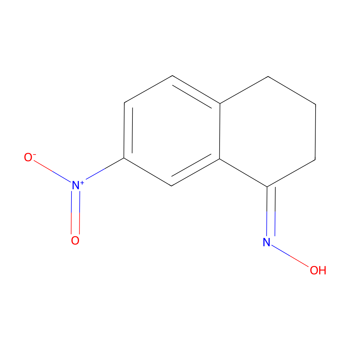 N-(7-nitro-1,2,3,4-tetrahydronaphthalen-1-ylidene)hydroxylamine molecular structure, CAS 58490-99-6